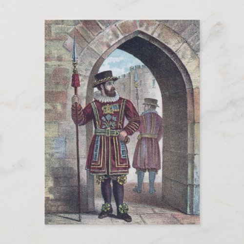 Yeoman Warder at the Tower of London Postcard