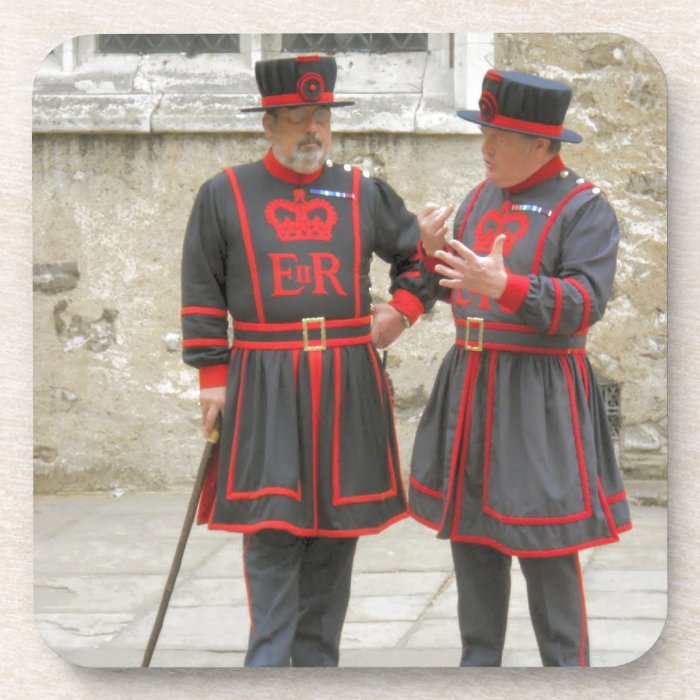 Yeoman warders, or beefeaters on duty coaster