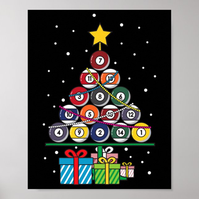 Yeoys Sports And Activity Gifts Billiard Ll Xmas T Poster (Front)
