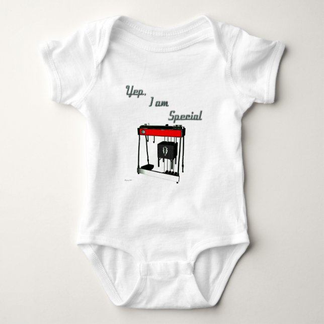 Yep I'm Special - Pedal Steel Guitar Baby Bodysuit (Front)