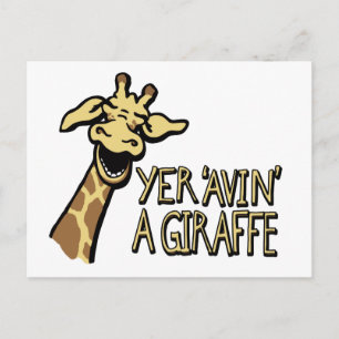 Yer 'avin' a giraffe slang cockney humor postcard