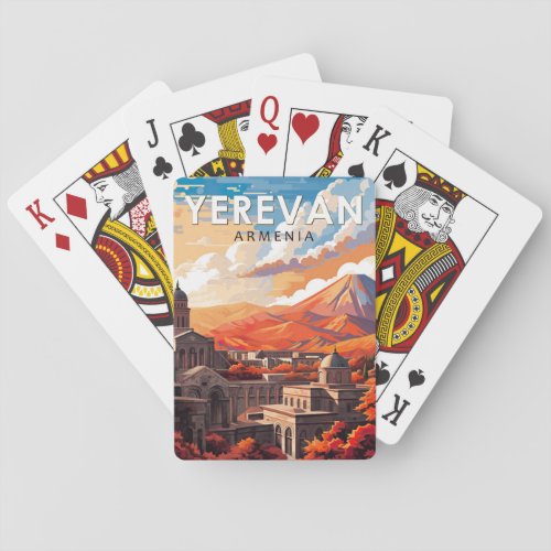 Yerevan Armenia Travel Art Vintage Poker Cards