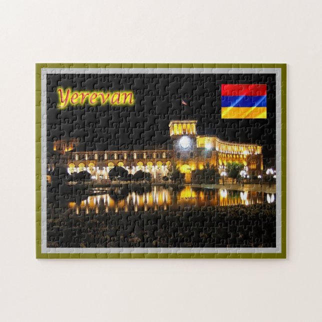 Yerevan - Republic Square - at night - Jigsaw Puzzle (Horizontal)