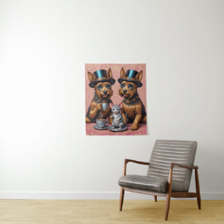 Yerkish Terriers Tea Time Tapestry