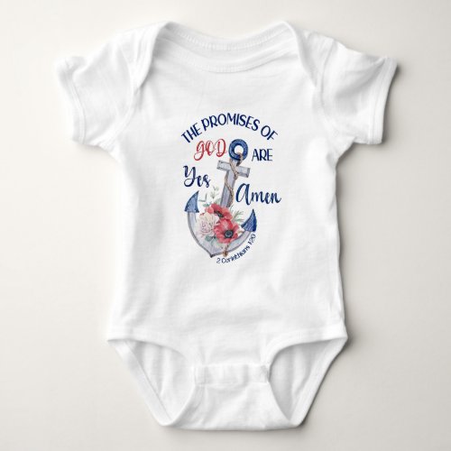 Yes And Amen Christian Bible  2 Corinthians 120 Baby Bodysuit