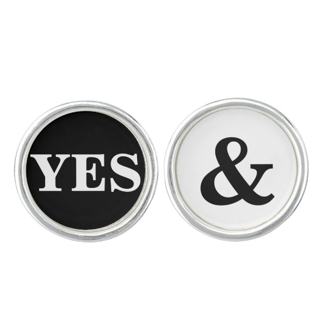 "Yes And" Cufflinks (Front)