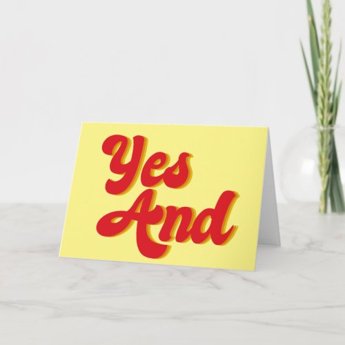 Yes And Improv Comedy Card