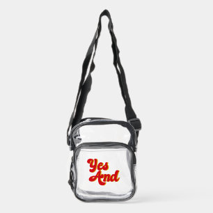 Yes And Improv Comedy Club Comedian Clear Crossbody Bag
