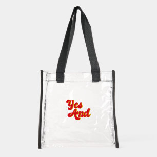 Yes And Improv Comedy Club Comedian Clear Tote Bag