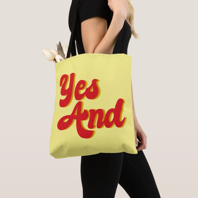 Yes And Improv Comedy Club Comedian Tote Bag (Close Up)