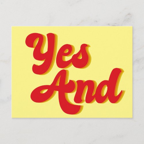 Yes And Improv Comedy Postcard