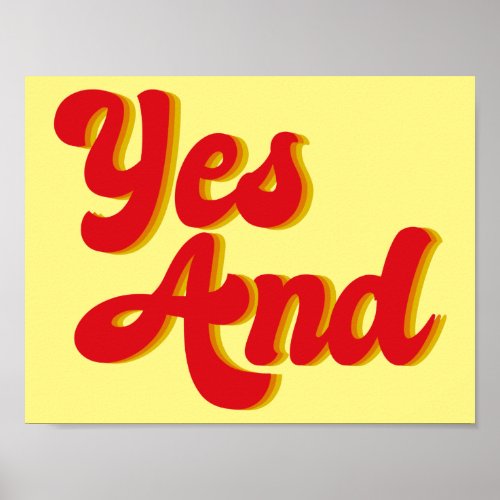 Yes And Improv Poster