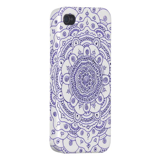 YES!!!   Awesome Mandala on iphone 4 Case! iPhone Case (Back Right)