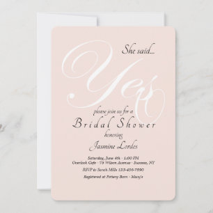 Yes Bridal Shower Invitation