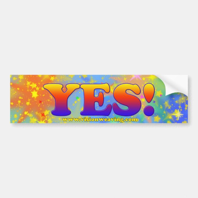 YES! BUMPER STICKER (Front)