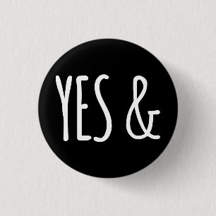 YES &   Button   Black + White