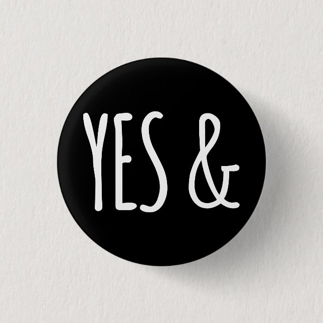 YES & | Button | Black + White (Front)