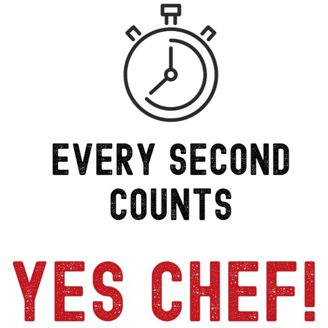 Yes Chef Every second counts Apron (Creator Uploaded)