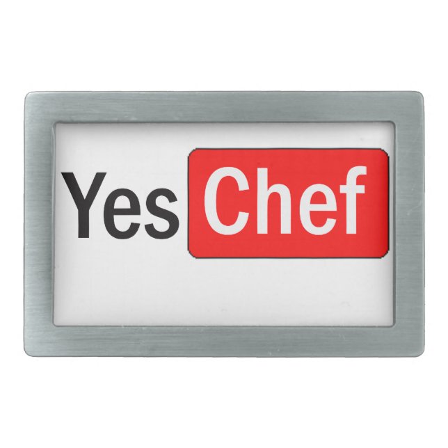 Yes Chef Rectangular Belt Buckle (Front)