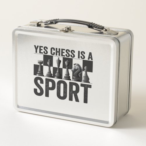 Yes Chess is a Sport Funny Chess Lovers Gift Metal Lunch Box