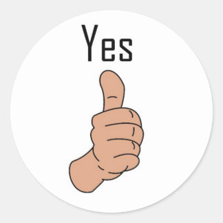 Yes Classic Round Sticker