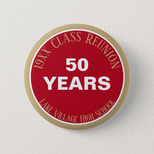 YES Custom 50th class reunion button