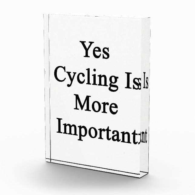 Yes Cycling Is More Important Award (Right)