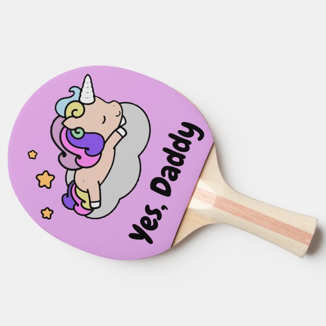 Yes Daddy Purple Unicorn Paddle (Side)