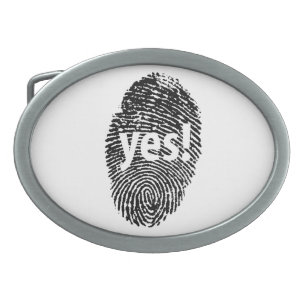 Yes: finger print belt buckle