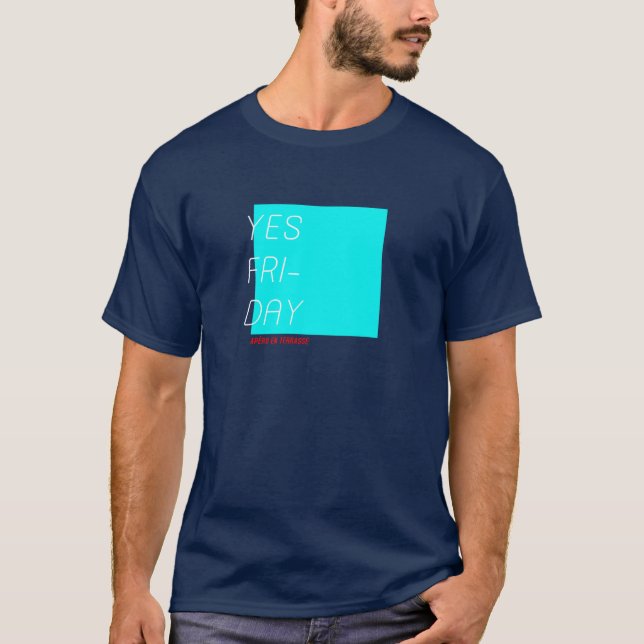 Yes Friend - Text Tshirt For Men (Front)