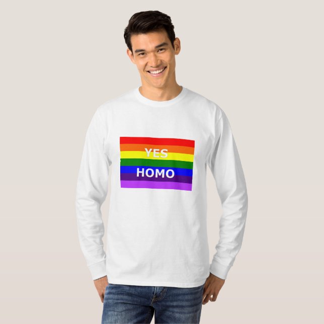 Yes Homo LGBT T-Shirt (Front Full)