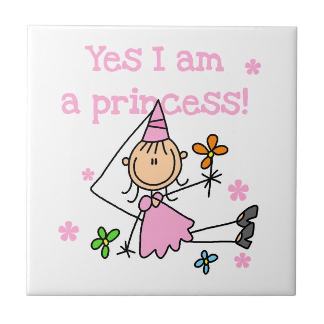 Yes I am a Princess Ceramic Tile (Front)