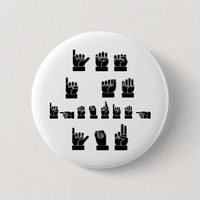 Yes I Am Ignoring You ASL  #USAPatriotGraphics  © Button (Front)