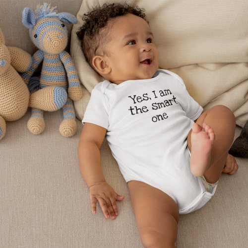 Yes I am the smart one Baby Bodysuit