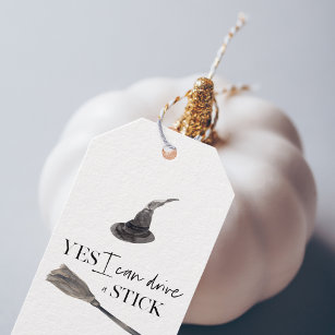 Yes I Can Drive A Stick Fun   Happy Halloween Gift Tags