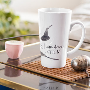 Yes I Can Drive A Stick Fun   Happy Halloween Latte Mug