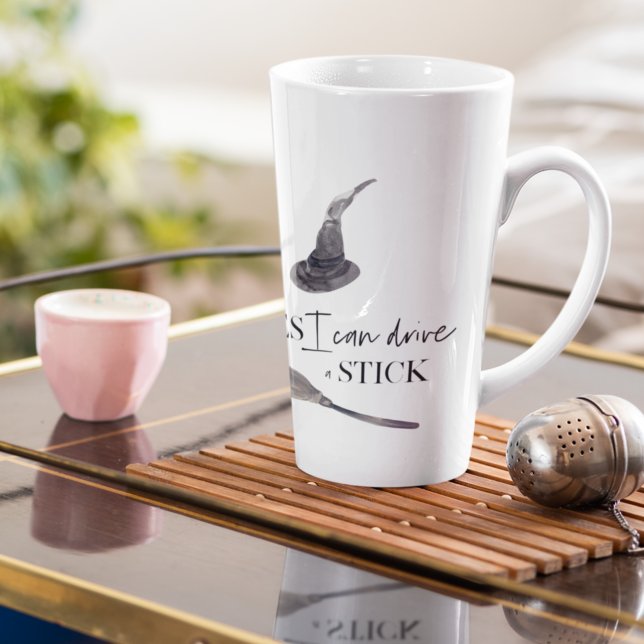 Yes I Can Drive A Stick Fun | Happy Halloween Latte Mug (Creator Uploaded)
