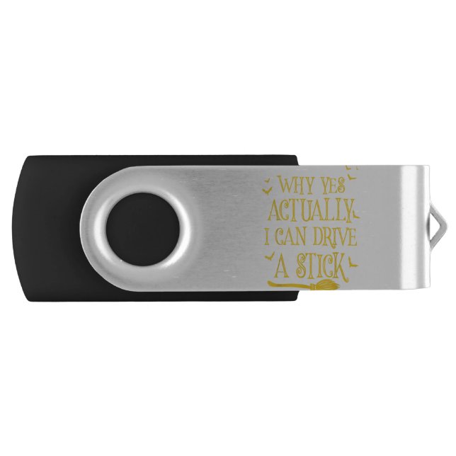 Yes I Can Drive A Stick Halloween Witch Hat Women (Front)