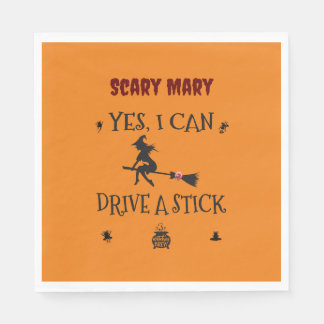 Yes, I Can Drive A Stick Says The Witch Napkins