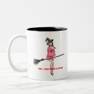 Yes, I Can Drive A Stick _ Two-Tone Coffee Mug