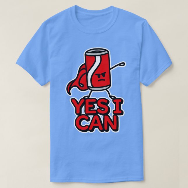 Yes I can funny Super Hero funny kids food puns Co T-Shirt (Design Front)