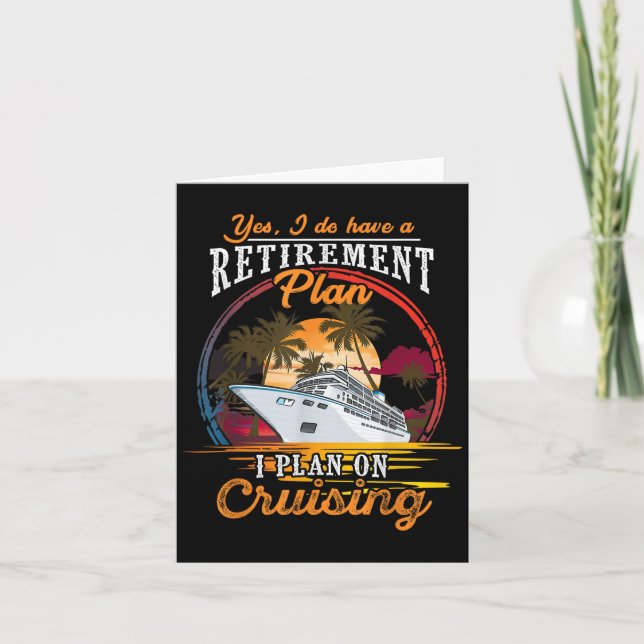 Yes I Do Have A Retirement Plan - Men And Women Cr Card (Front)