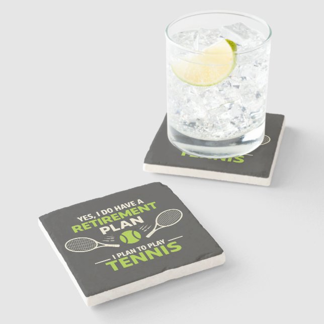 Yes I Do Have A Retirement Plan Tennis Stone Coaster (Side)
