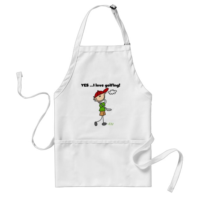 YES I Love Golfing Adult Apron (Front)