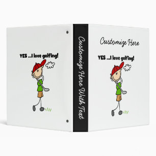 Yes I Love Golfing Binder
