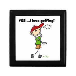 Yes I Love Golfing Jewelry Box