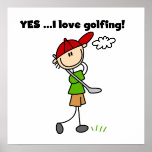 Yes I Love Golfing Poster