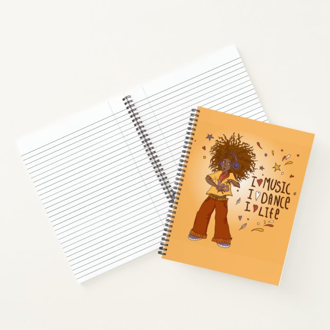 Yes I Love Music Spiral Notebook (Inside)