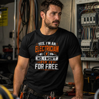 Yes I’m An Electrician No I Won’t Fix It For Free T-Shirt