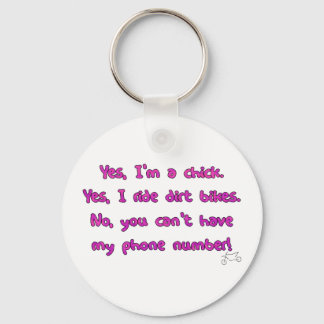 Yes I Ride Dirt Bikes Keychain